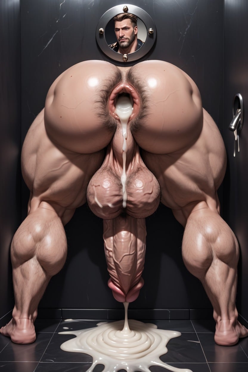 Flaccid Penis, Gigantic, Extreme Gapping Asshole AI Gay Porn