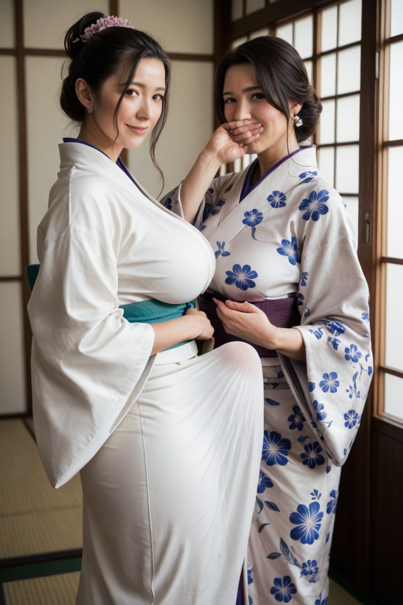 Peeking, K, Geisha Shemale AI Porn