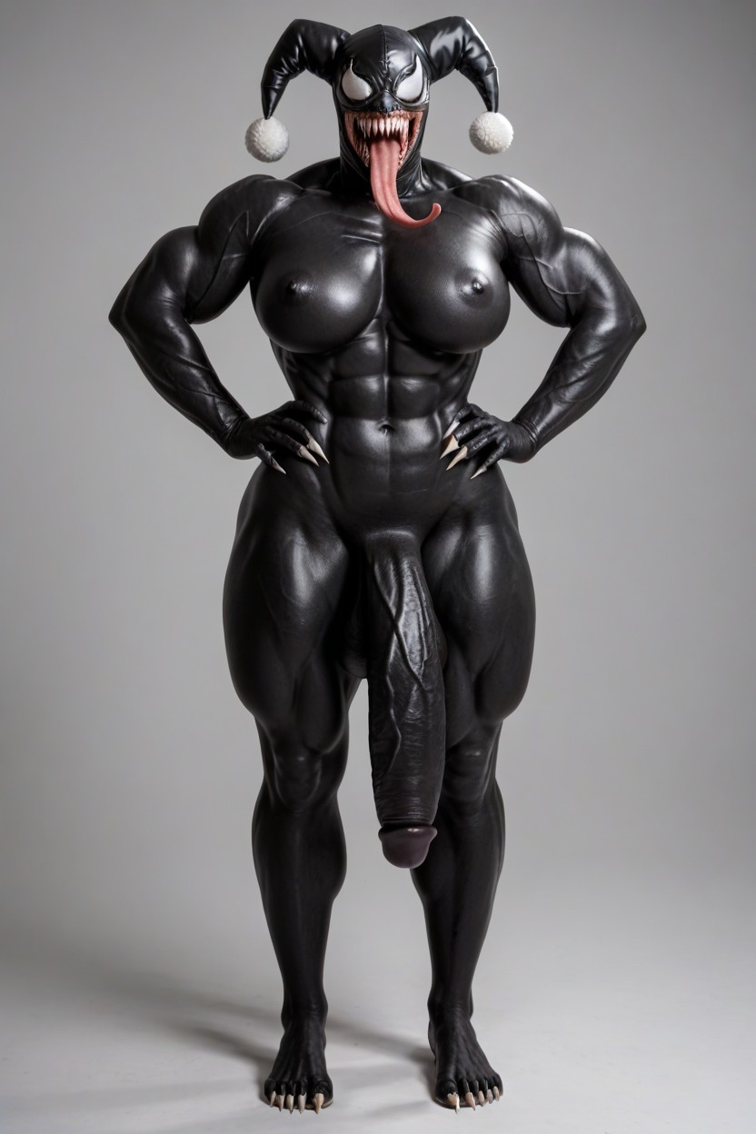 Toned, Venom, Ultra Muscular Shemale AI Porn
