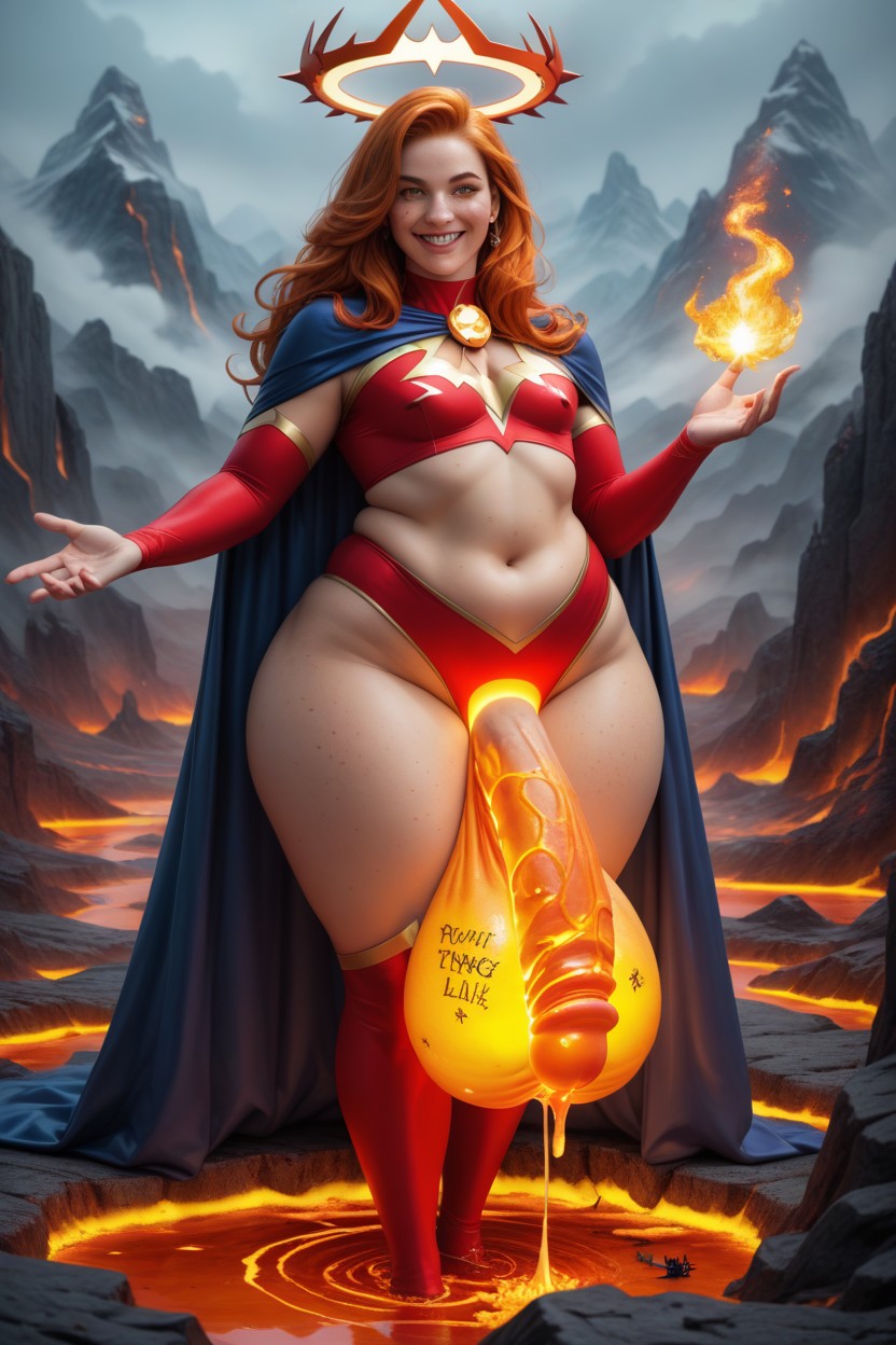 Magic Balls, Thick White Man, Cumming Lava AI Gay Porn