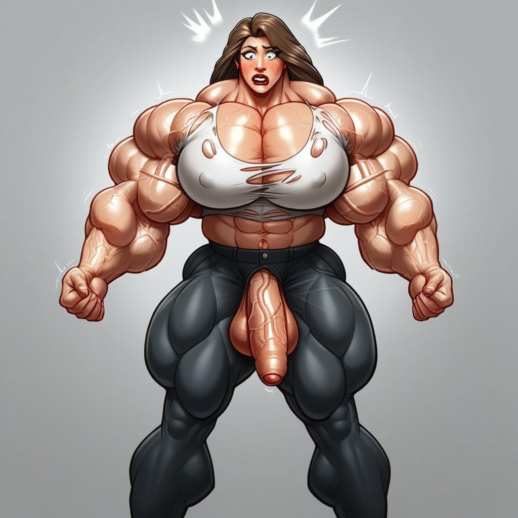 Over Pumped Veins, Muscular Penis, Vein Monster Shemale AI Porn