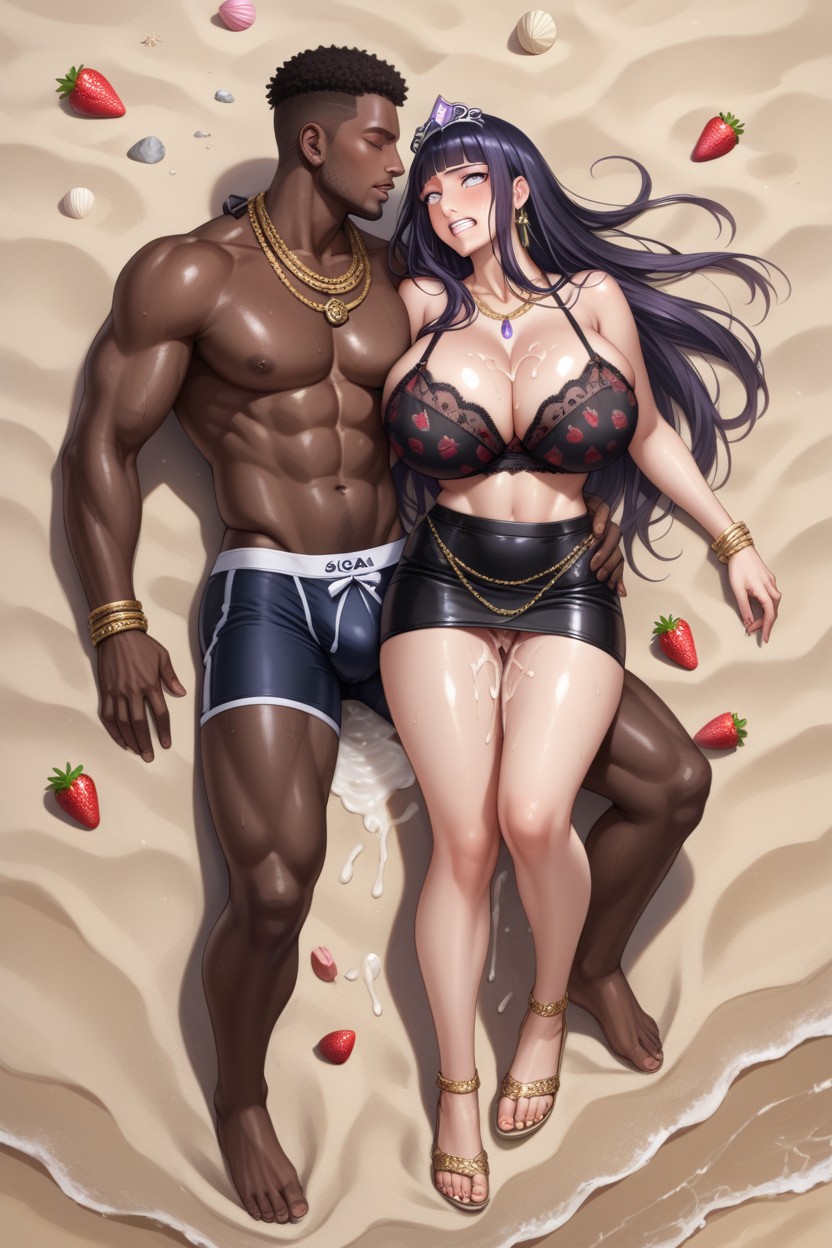Huge Black Cock, Fearful, Dark African Man Wear Fancy Boxer Briefs Hentai AI Porn