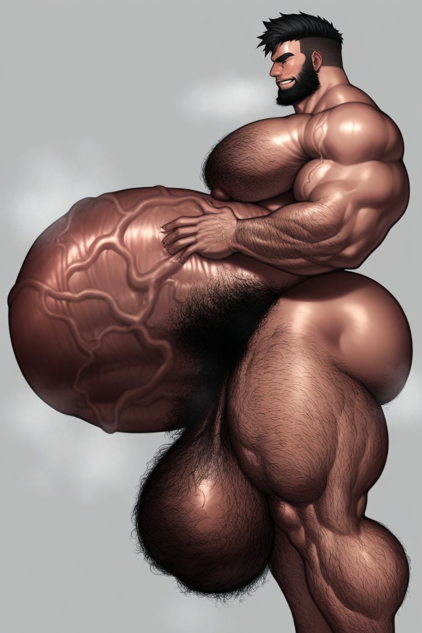 Veiny Cock, Thick Thighs, Muscular AI Gay Porn