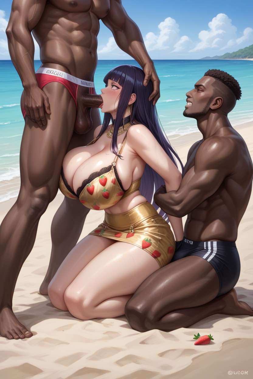 Mini Pencil Skirt With High Slits A Gold Waist Chain And Matching Veil Add Elegance, Fearful, Female Pale Skin Hentai AI Porn