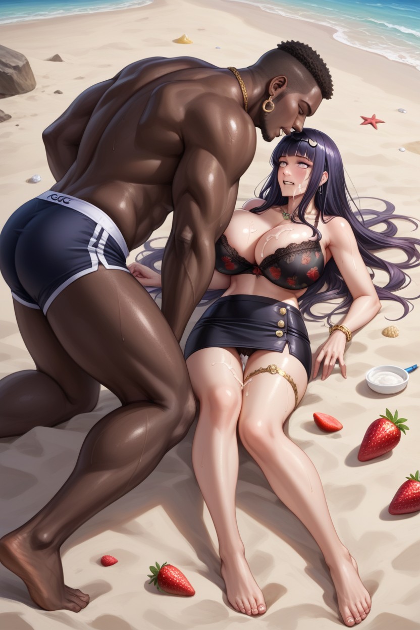 Deep Penetration, Dark African Man Wear Fancy Boxer Briefs, Rough Sex Hentai AI Porn