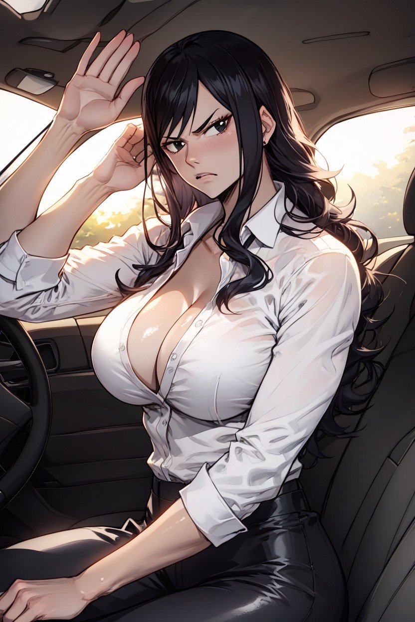 White Shirt, Com Nojo, Carro Pornografia de IA