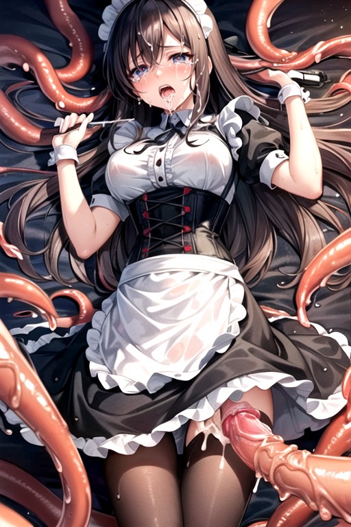 Cry And Shout Wet Penis Tentacles, Cum Bukkake Explosion, Black HairAIポルノ