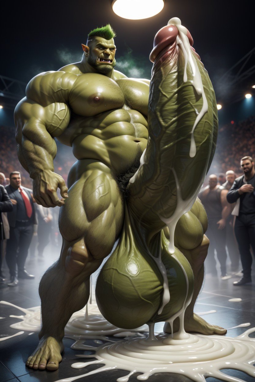 Hyper Cock Man, Mustache, Big Body AI Gay Porn