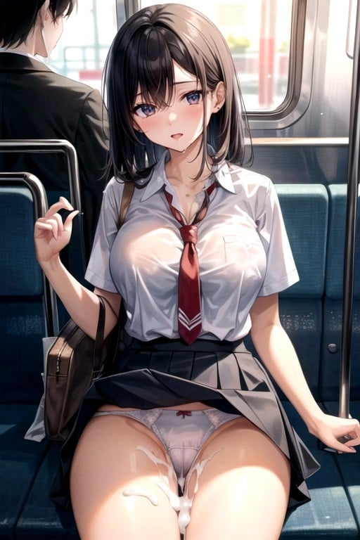 Creampie, School Uniform, 2 People Hentai AI Porn