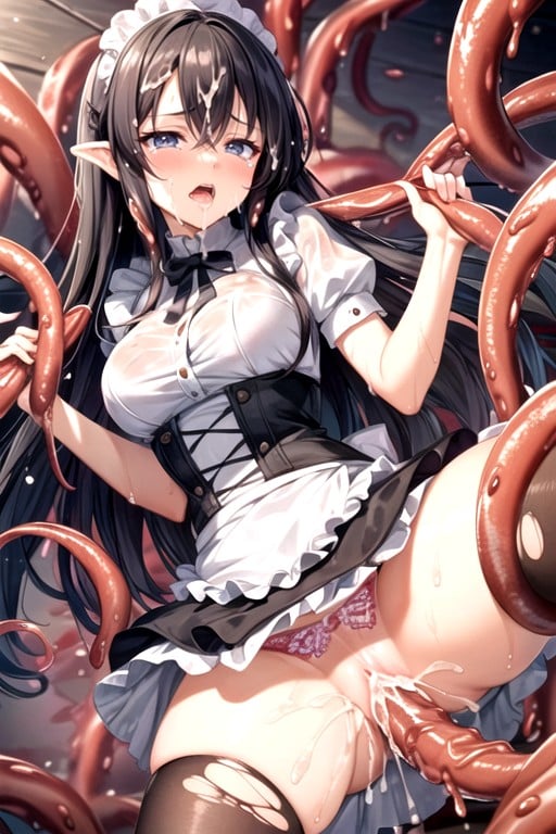 Clothes, Maid Dress, Wet AI Porn