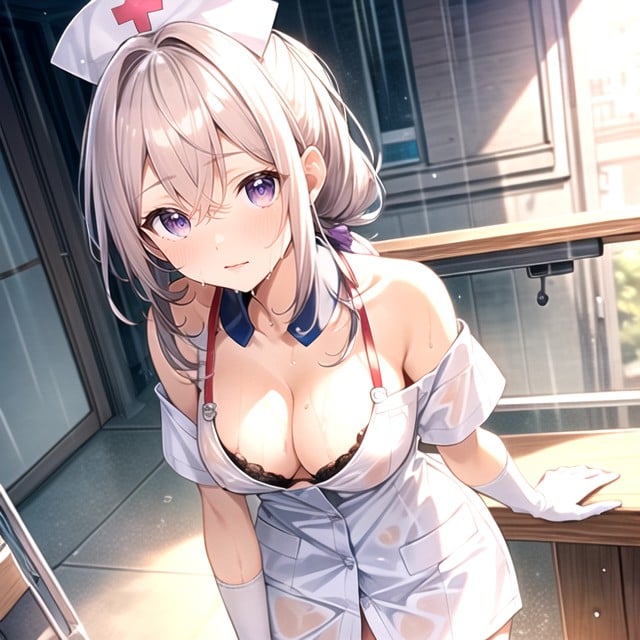 White Stoking, Peeing, White Nurse UniformPorno AI Hentai