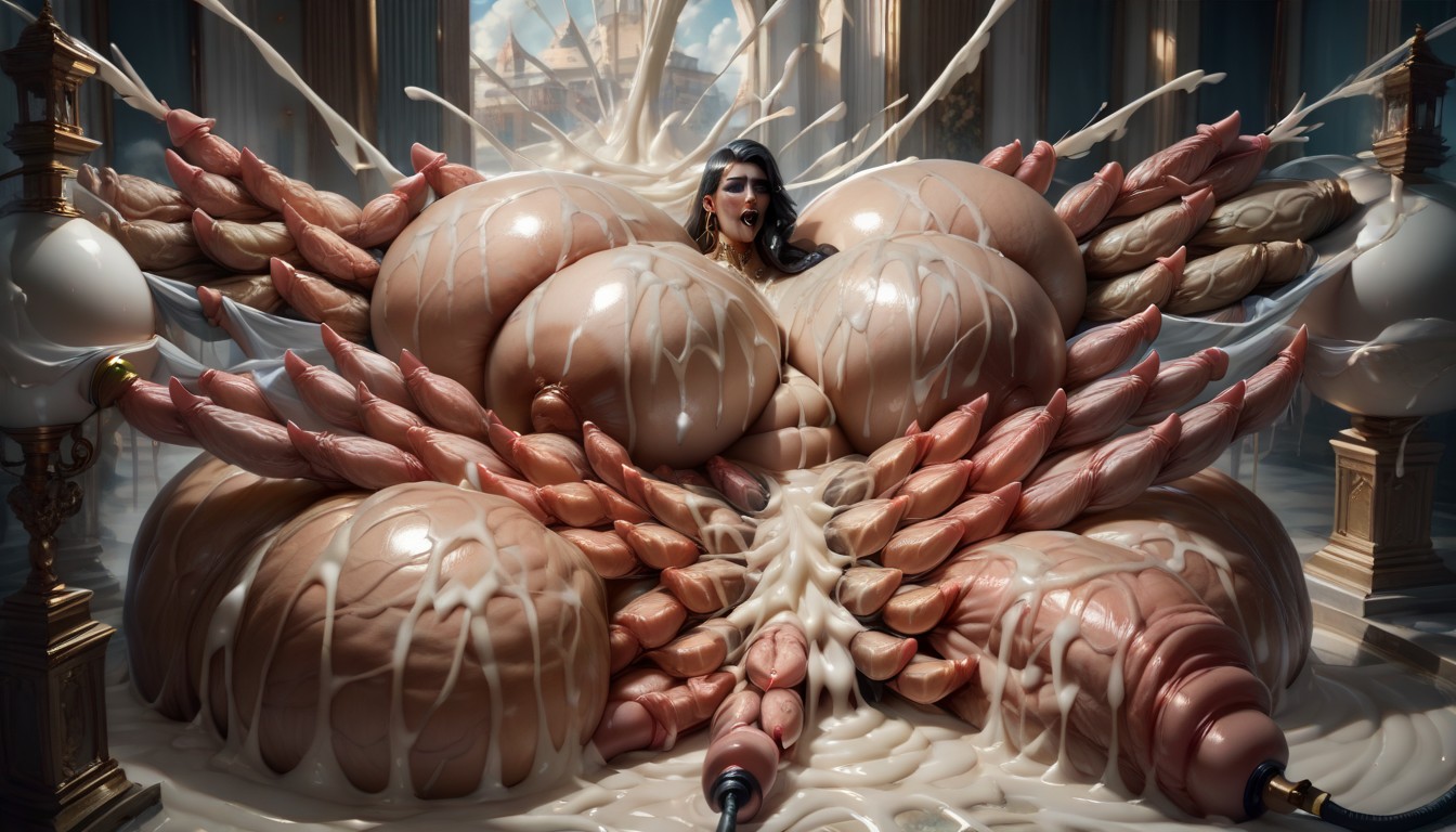 Nsfw, Cum Party, Breast Expansion Shemale AI Porn