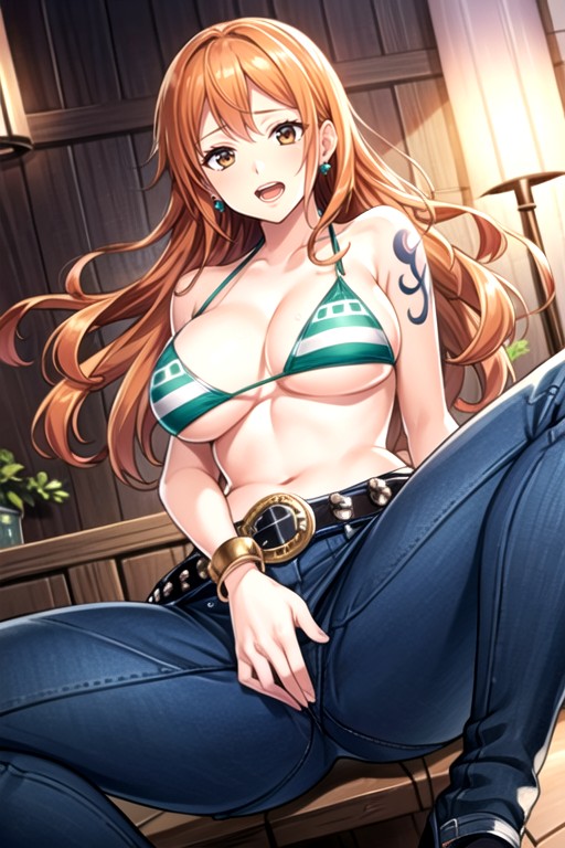 Masturbation, Nami (one Piece), Poitrine MoyennePorno IA Hentai