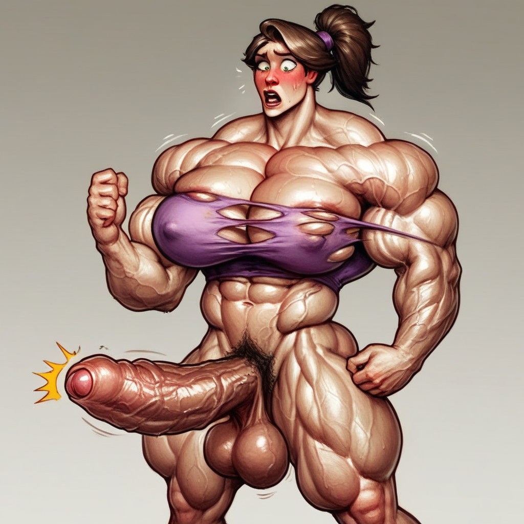 Shredded Muscle, Musclefication, Nsfw Shemale AI Porn