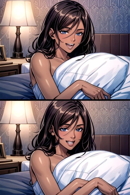 Cama, 2 Pessoas, Comic Pornografia de IA