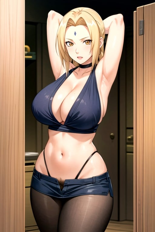 Tight Miniskirt, High Resolution, Raised HandAIポルノ