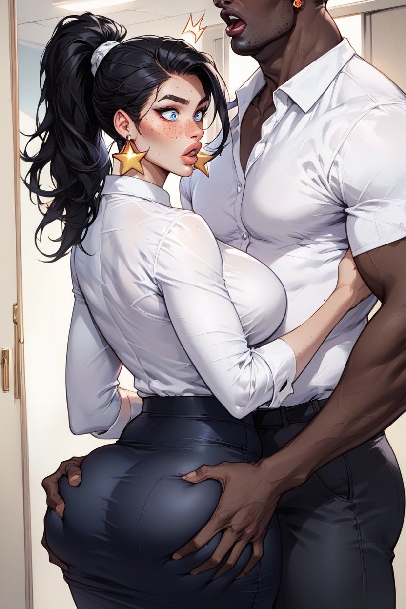 White Shirt, Black Hair, 18 AI Porn