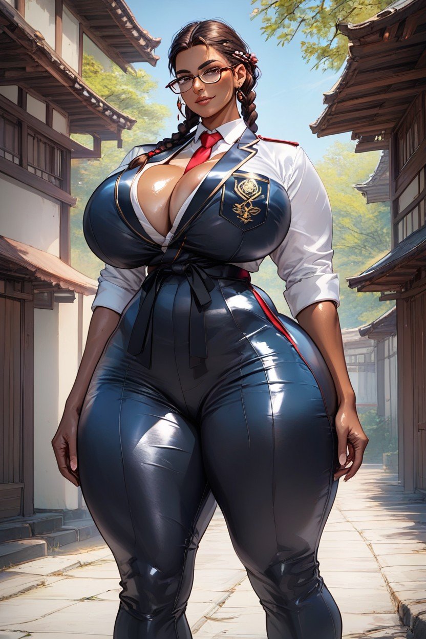 Brown Eyes, Tanned Line, Kendo Uniform Hentai AI Porn