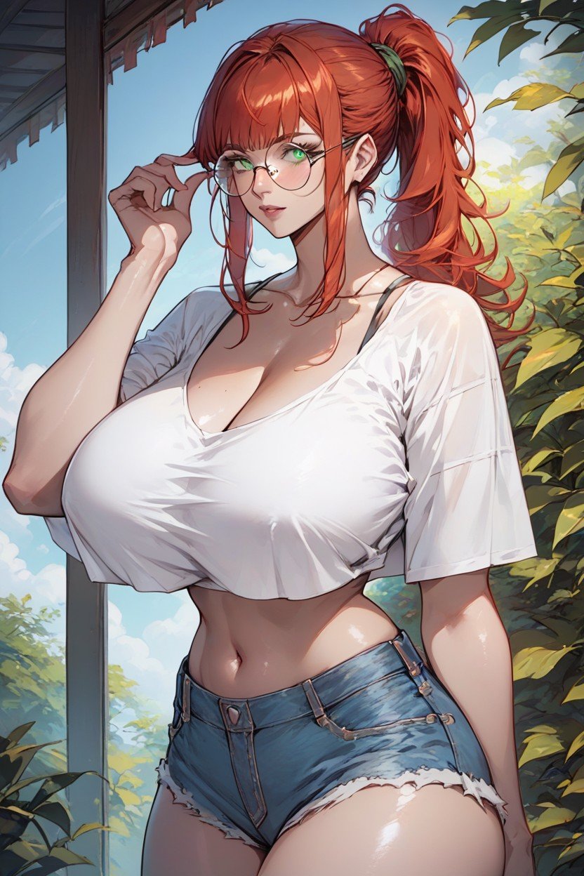 Chest, Redhead, GirlAI黄漫