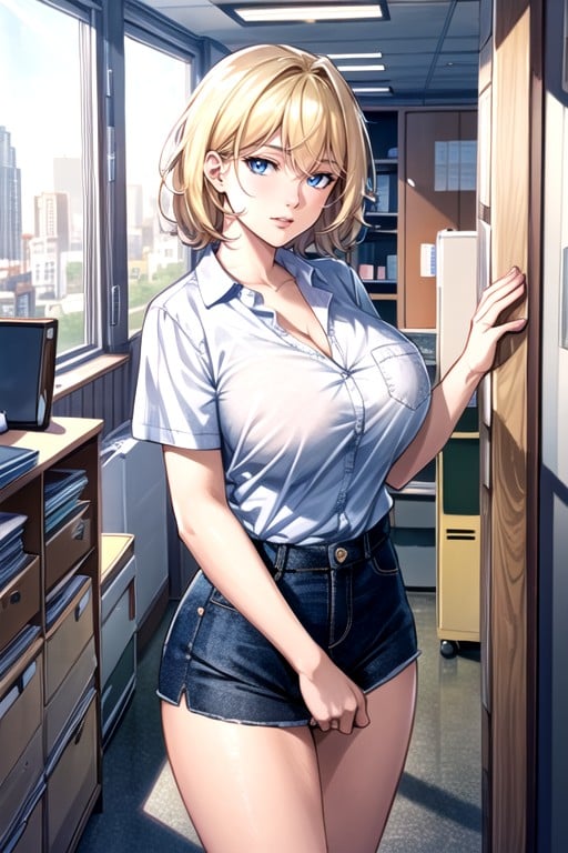 Office Shirt, Store Shelf, アメリカ人AIポルノ