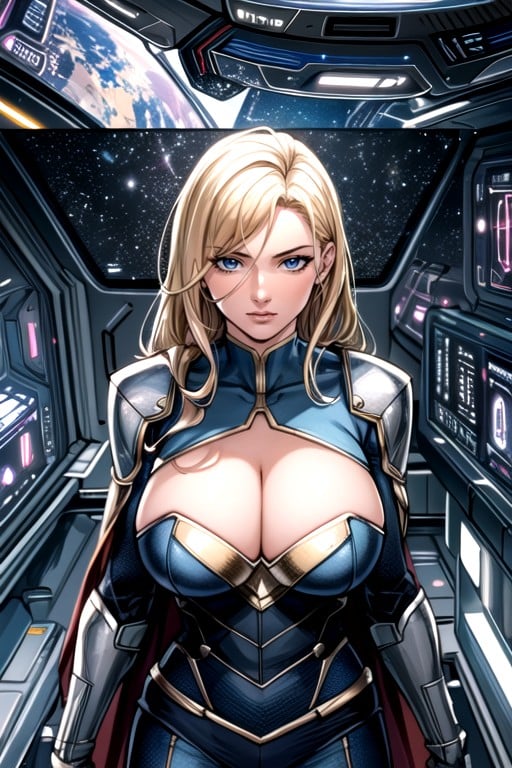 Power Girl, Blonde Hair, Superhero AI Porn