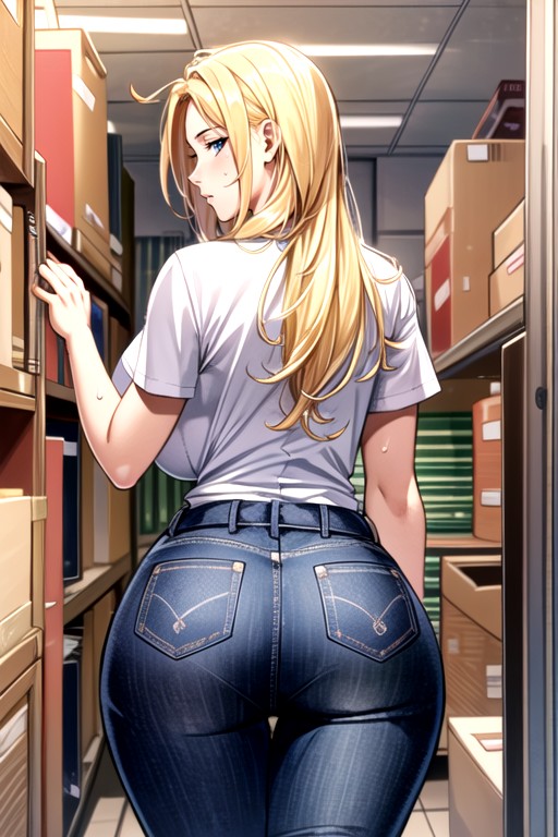 Office Shirt, Storeroom, SweatyPorno AI Hentai