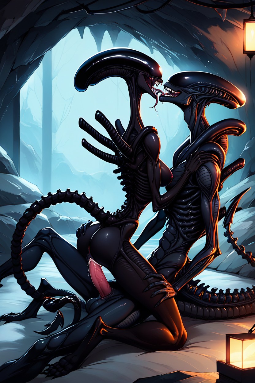 Fangs, Skinny, Long Neck Furry AI Porn