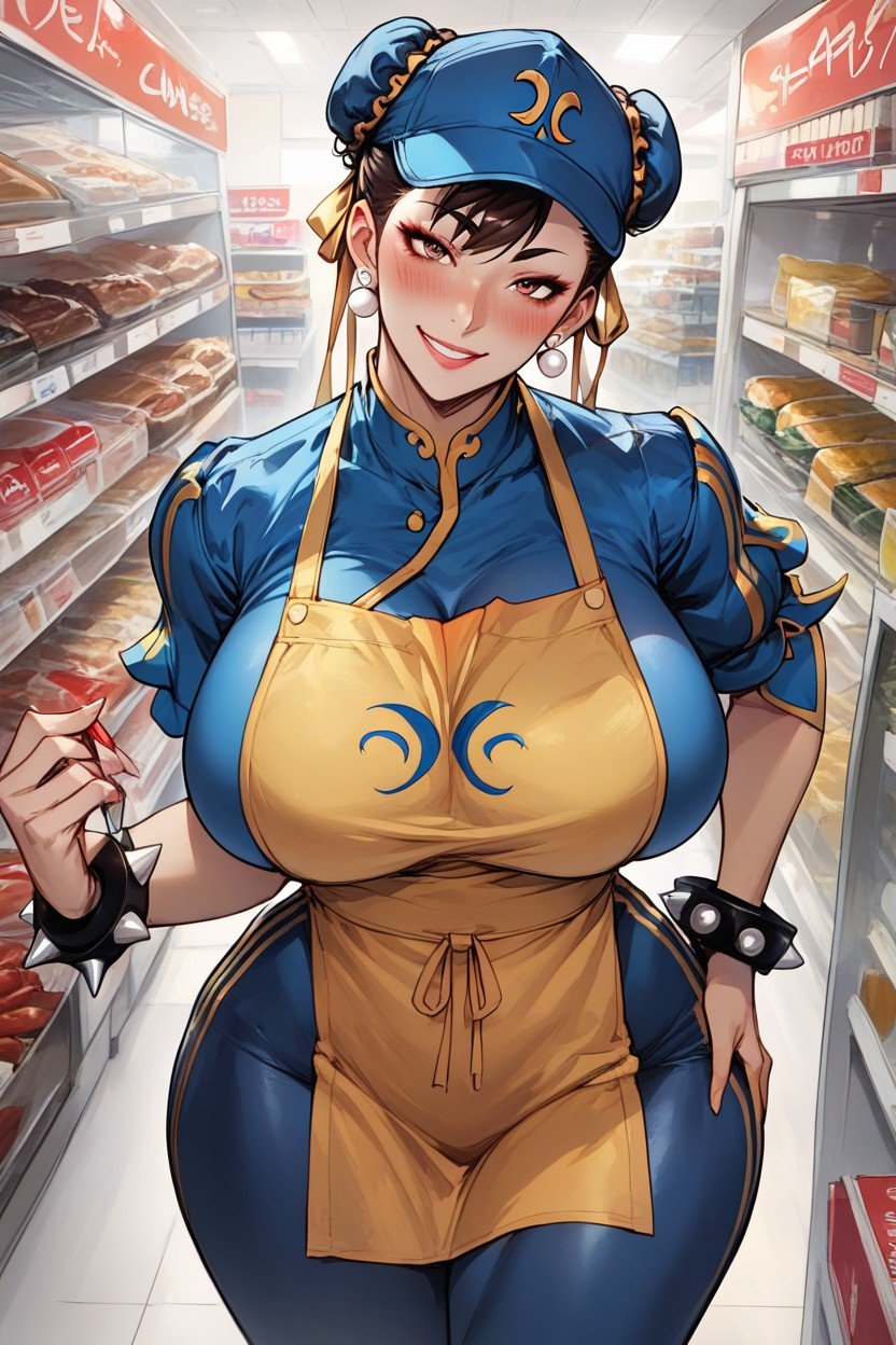 Sloping, Chun Li, 巨大な胸ヘンタイAIポルノ