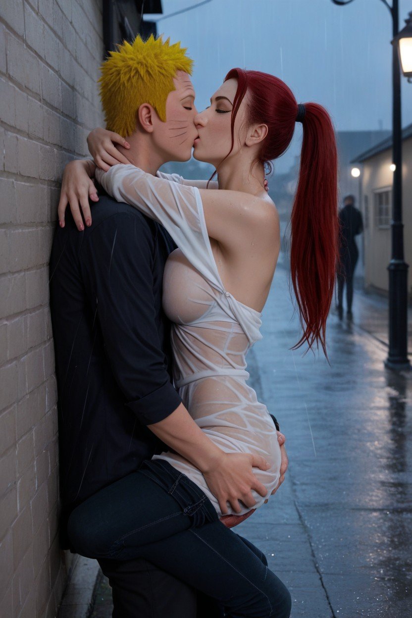 People Watching, Kushina Red Hair With Ponytail, Deep KissingPorno IA