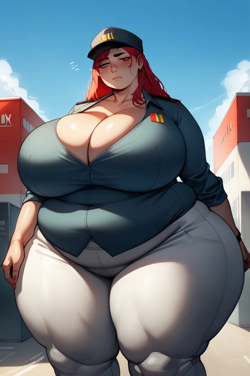 Fat Giant Breast, Woman Ssbbw Body, 피곤한 얼굴AI 포르노