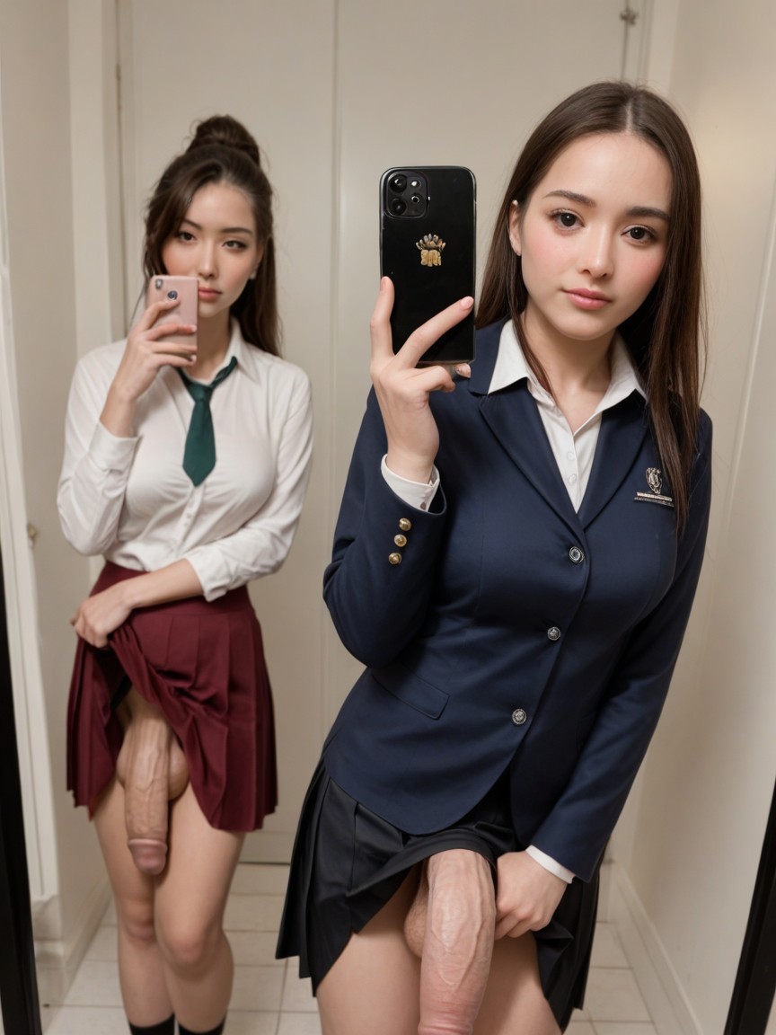Hyper Realism, Short Futa, Breasts Shemale AI Porn