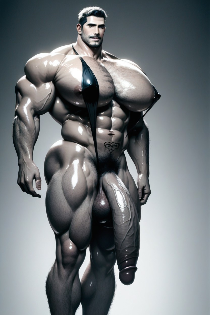 Ugly Face, Muscular, Male AI Gay Porn