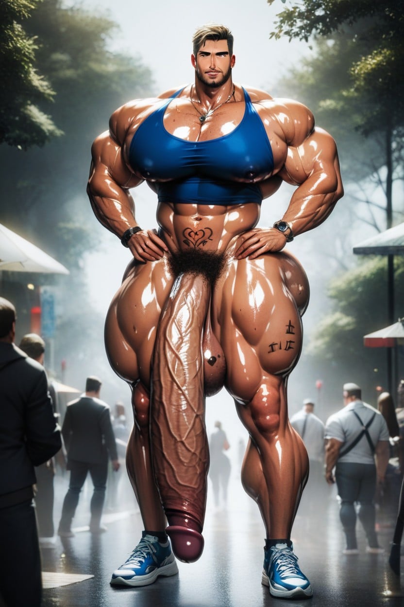 Hyper Ass, Huge Fake Breasts, Scandinavian AI Gay Porn