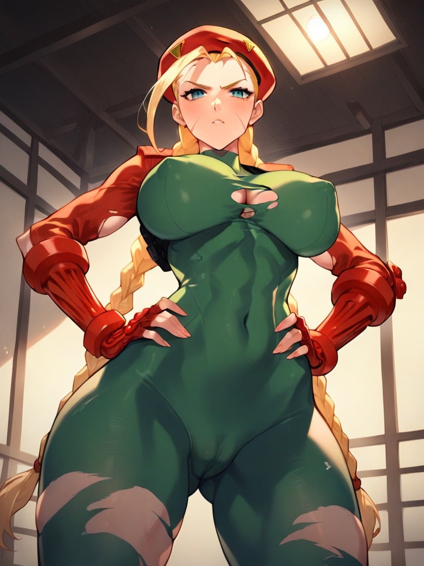 Dojo, Cameltoe, Green Unitard Hentai AI Porn