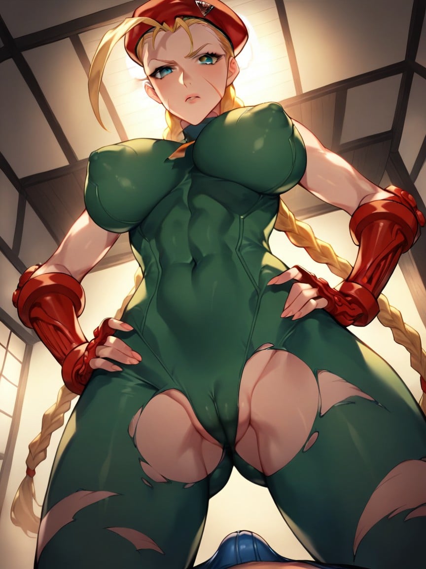 Cock Bulge, Cammy White, Green UnitardPorno AI Hentai