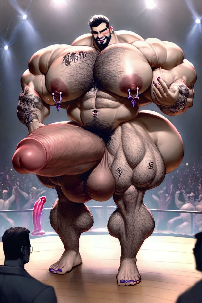 Hyper Cock, Hyper Pecs, Gay Tattoos AI Gay Porn