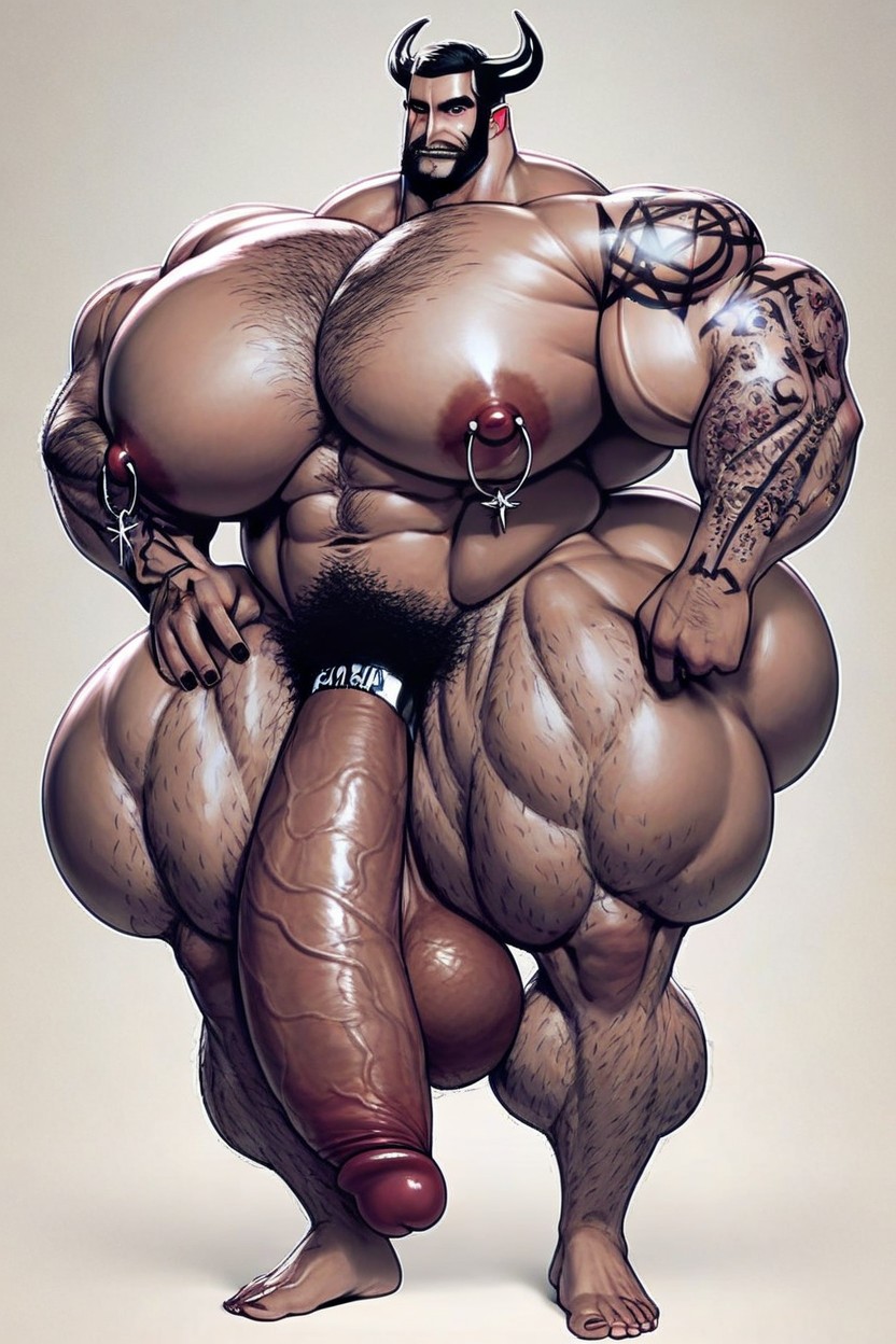 Hyper Pecs, Full Body, Breast Implants AI Gay Porn