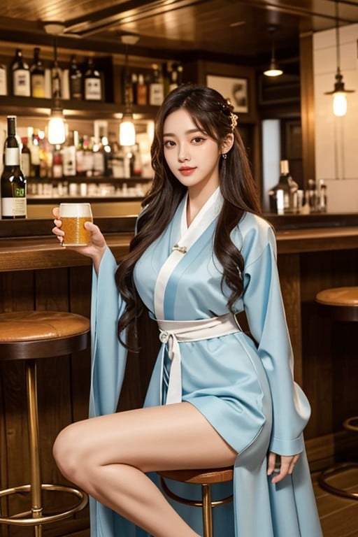 Vestido Coreano, Coreano, TiernaPorno AI