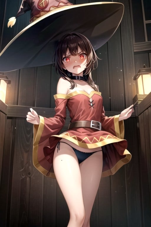 Olhos Brilhantes, Megumin (isekai Quartet), Chocado Hentai IA pornografia