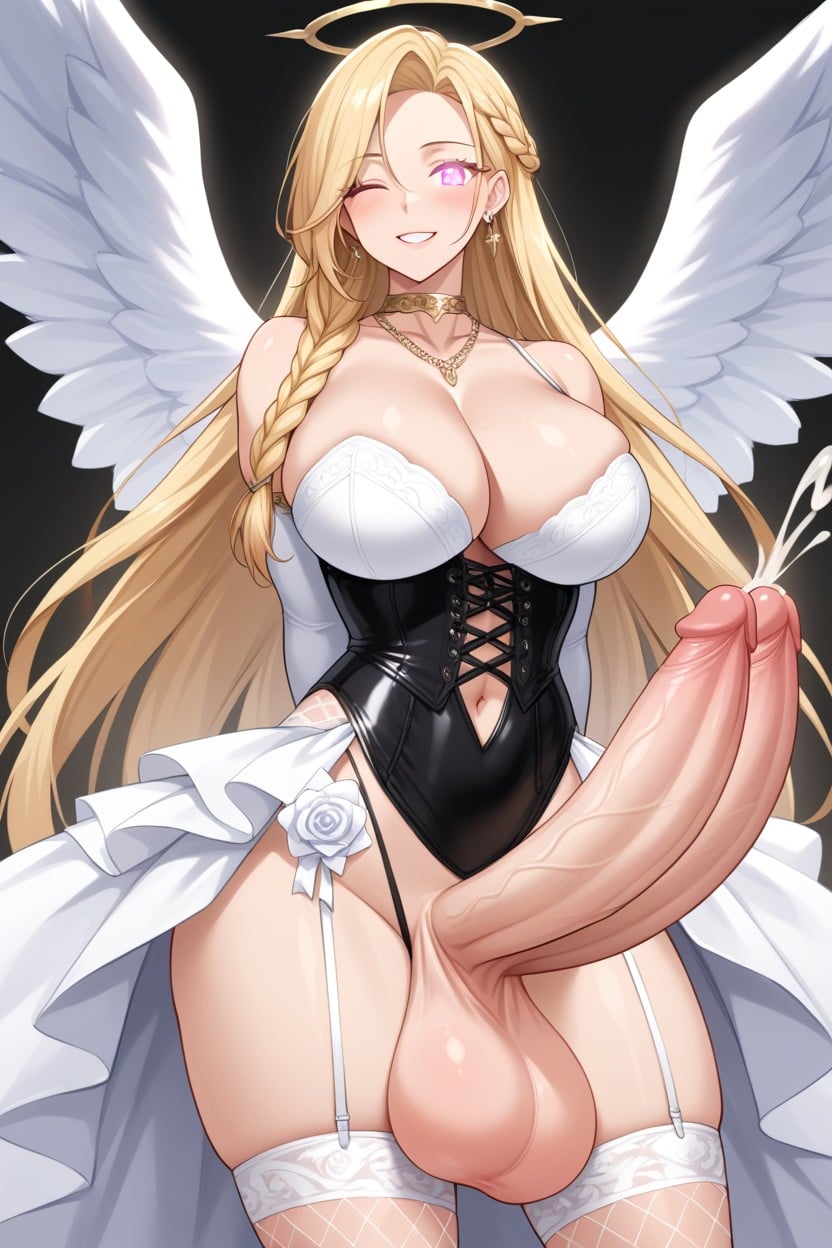 Fur-brimmed Collar, Long Hair, Wild Hair Shemale AI Porn