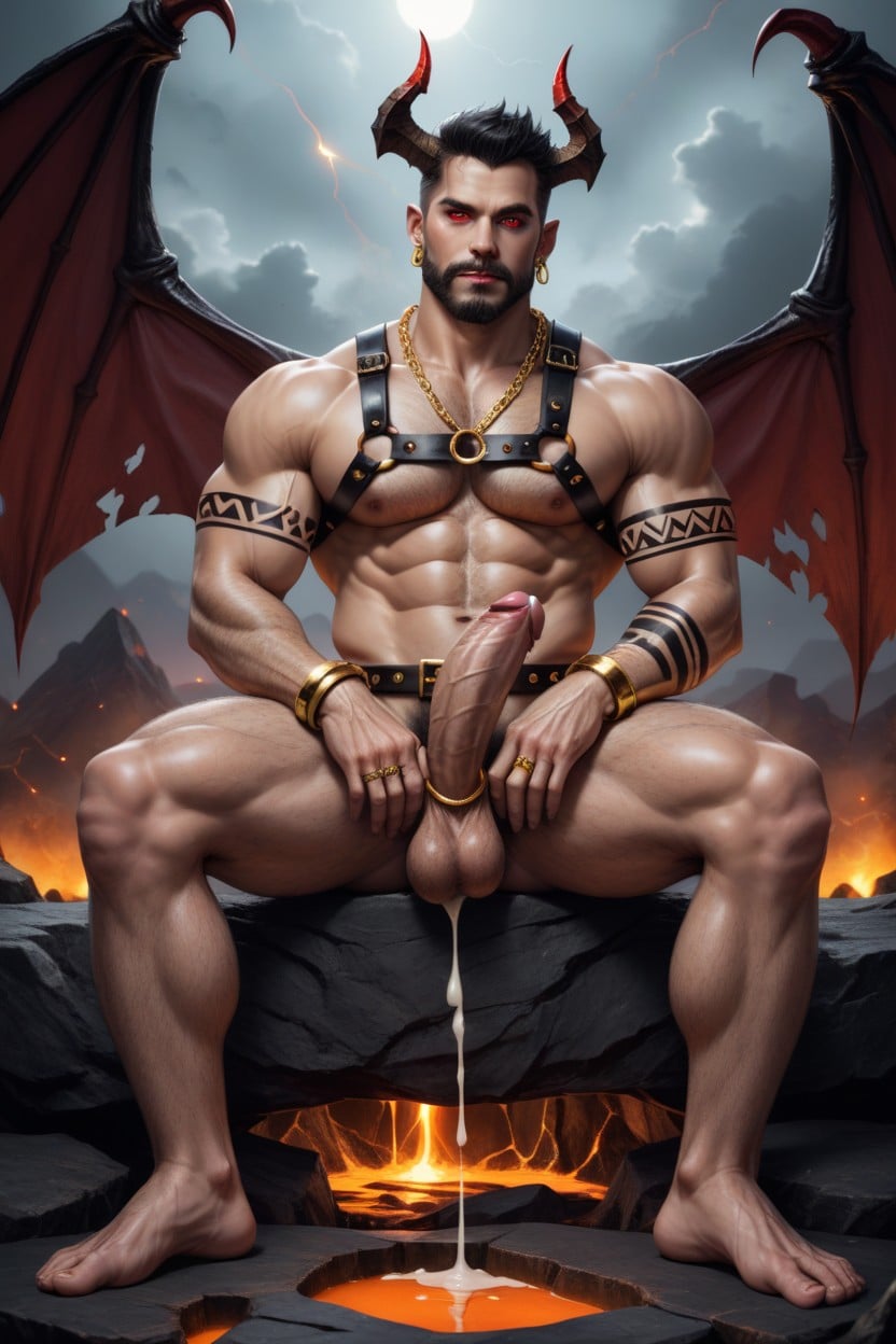 Short Length, Devil, Full Body AI Gay Porn