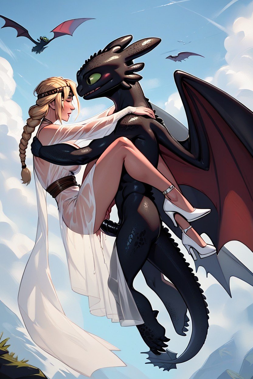 Astrid Hofferson From How To Train Your Dragon, Large Ass, Dragon Penis Anal Penetration AI Porn