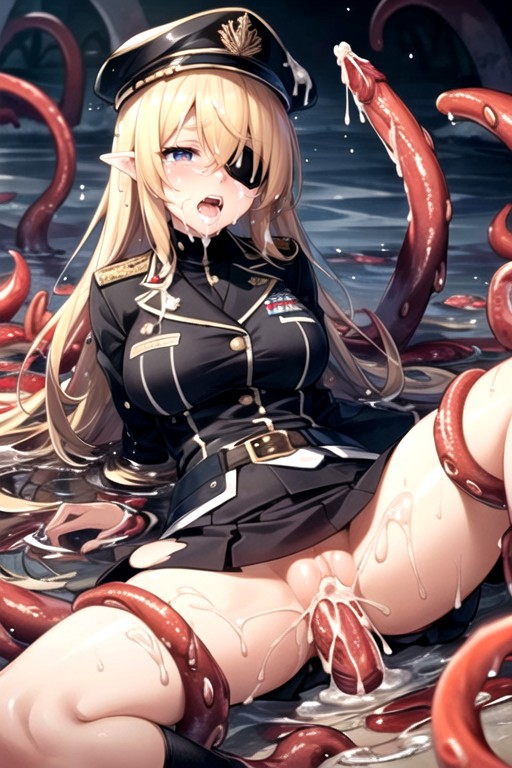 Frightened, Vaginal Tentacles Sex, Wet Hentai IA pornografia