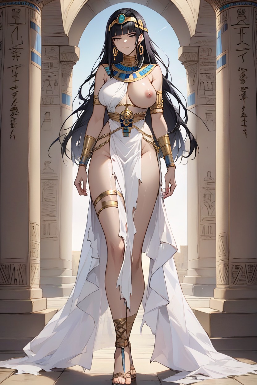 Egyptian, Expressive Eyes, Large BreastsAI黃漫