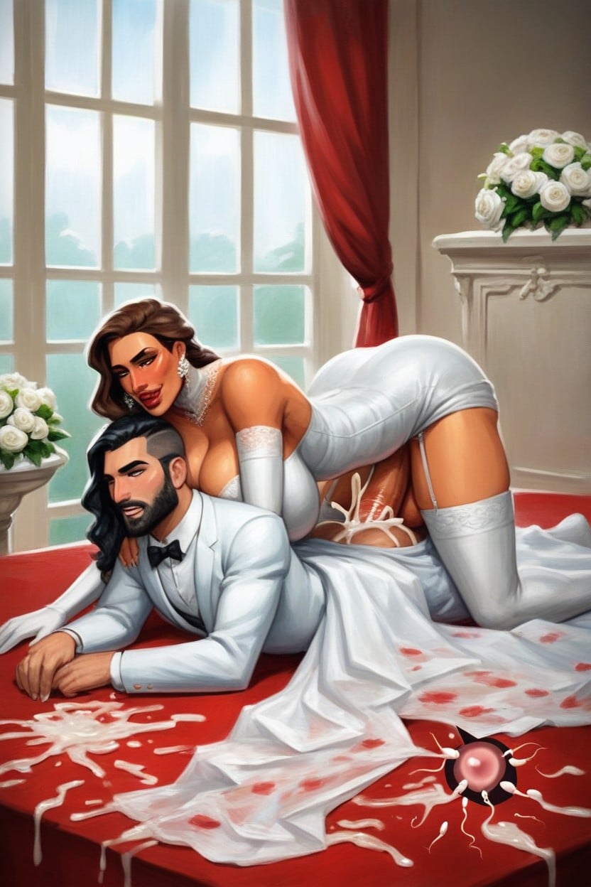 Excessive Cumming, Domin Futa, Futa On Male Shemale AI Porn