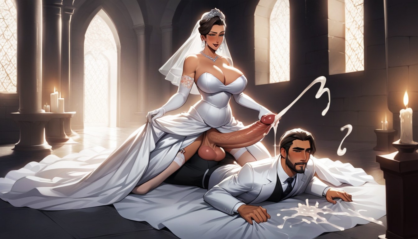 Futanari Domination, Futa On Male, Brown Eyes Shemale AI Porn