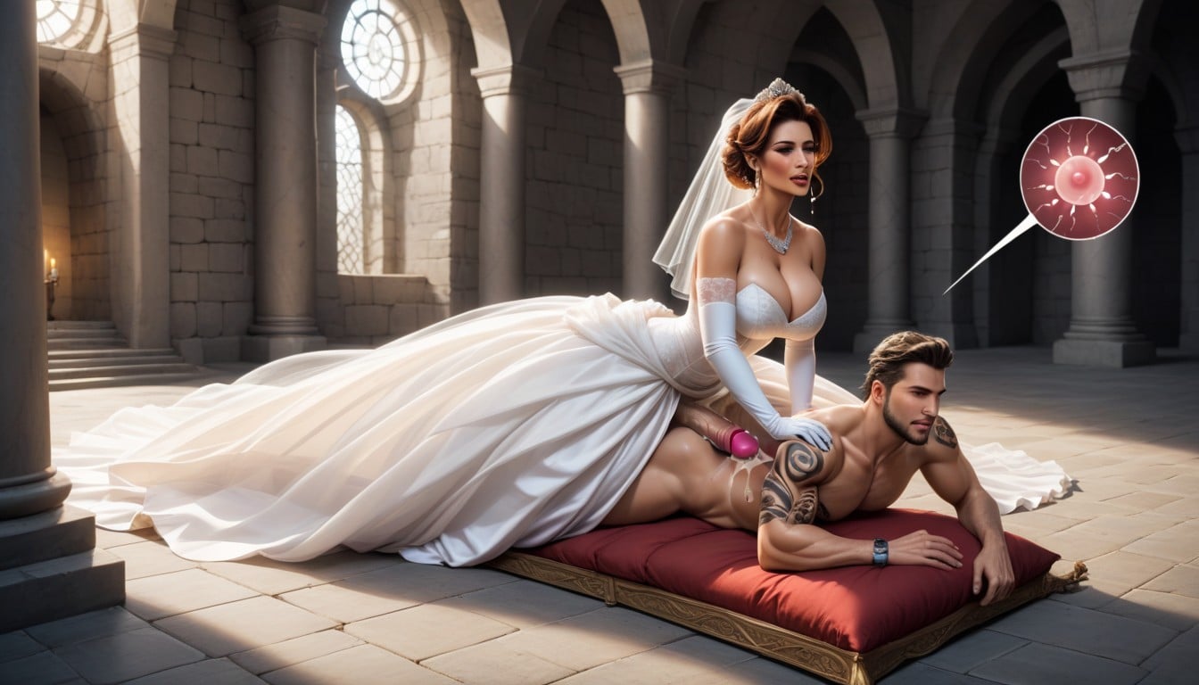 Wedding Dress, Femdom, Skinny Shemale AI Porn