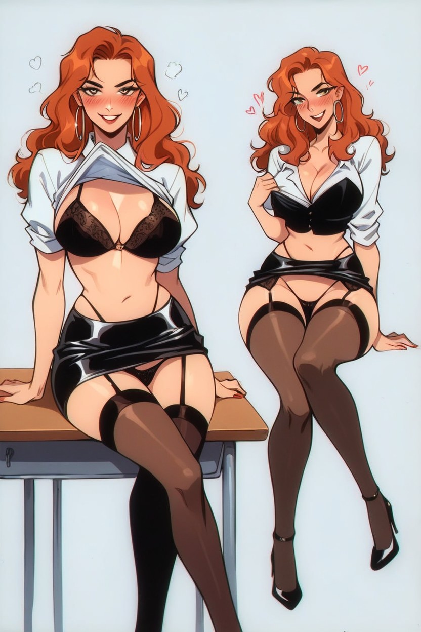 Bikini Visible, Heart Eyes, Mischievous (smiling While Blushing) Hentai AI Porn