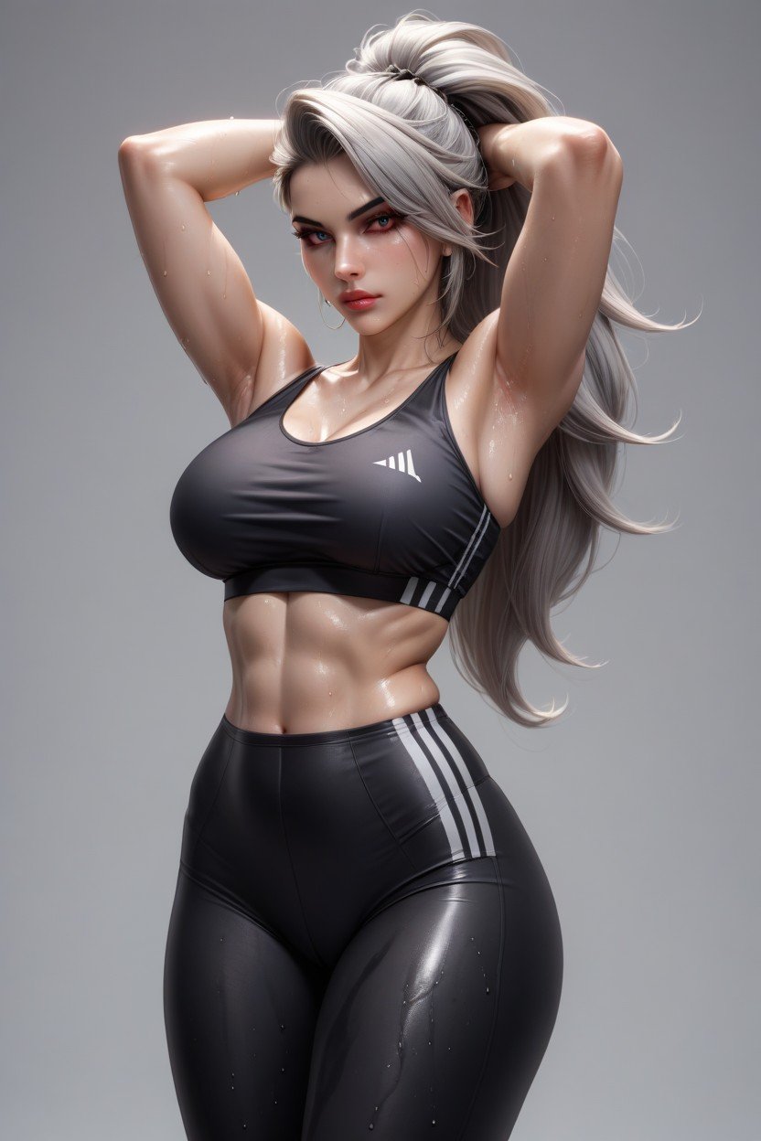 Sport Bra, Arms Up, Model Hentai AI Porn