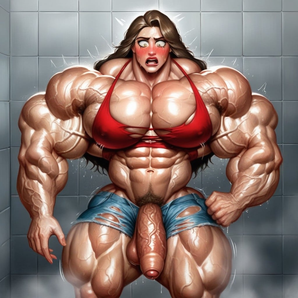 Big Massive Veins, Long Foreskin, Ripped Muscle Dick Shemale AI Porn